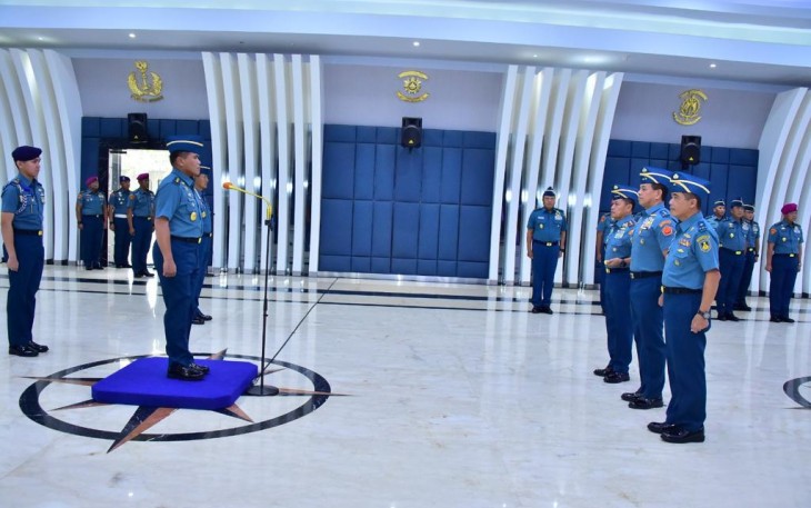 Kepala Staf Angkatan Laut Laksamana TNI Muhammad Ali Melaksanakan Pelaporan Korps Kenaikan Pangkat