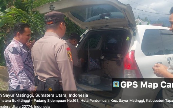 Personel Polres Tapanuli Selatan (Tapsel) menggelar razia di kawasan perbatasan, Kamis (9/11/2023) pagi.