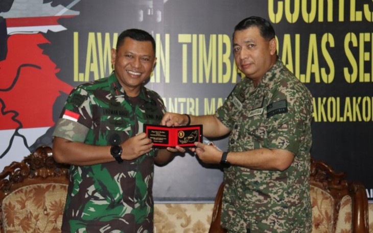 Danrem 121/ABW Terima Lawatan Timbal Balas dari Panglima 3 Briged Infantri Malaysia 