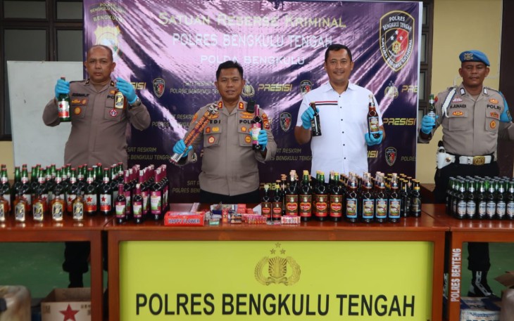 Polres Benteng Amankan Ratusan Miras, Petasan dan Pil Samcodin