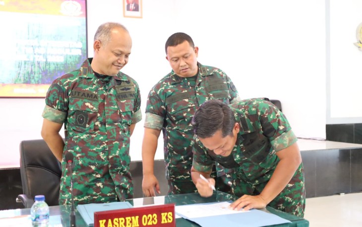 Korem 023/KS saat Tandatangani Pakta Integritas Penerimaan Calon Prajurit