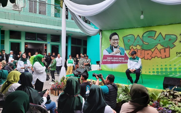 Emak-emak Ojol Dukung Cak Imin Maju Pilpres 