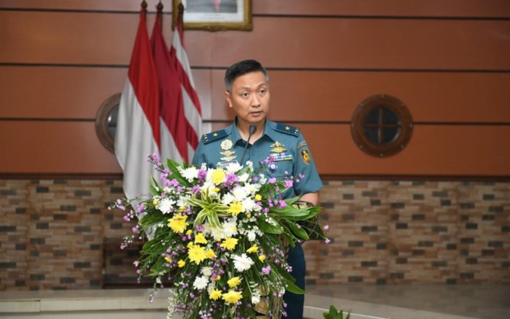 Kepala Dinas Kesehatan Angkatan Laut (Kadiskesal) Laksamana Pertama TNI Dr. dr. R.M. Tjahja Nurrobi, M.Kes., Sp.OT(K) Hand