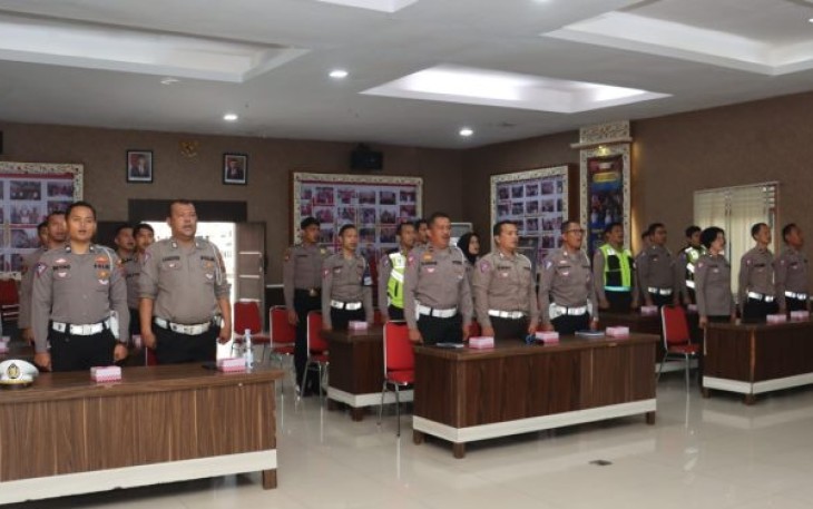 Jelang Pemilu 2024, Polres Tapsel Pelatihan Teknik Kepolisian Fungsi Lantas