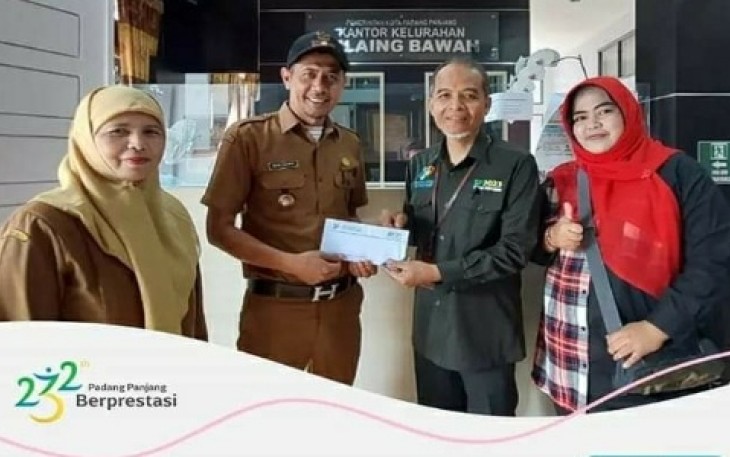 Dua Instansi vertikal menyalurkan bantuan Basunting di dua kelurahan.