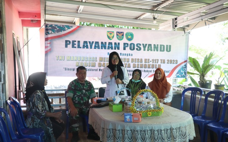 Satgas TMMD Buka Pelayanan Posyandu dan Posbindu