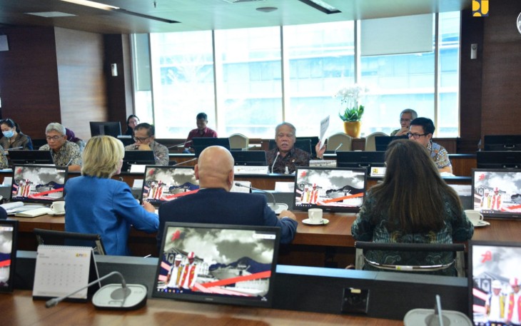 Menteri PUPR Basuki Hadimuljono saat Pertemuan Bilateral Dengan Delegasi World Bank