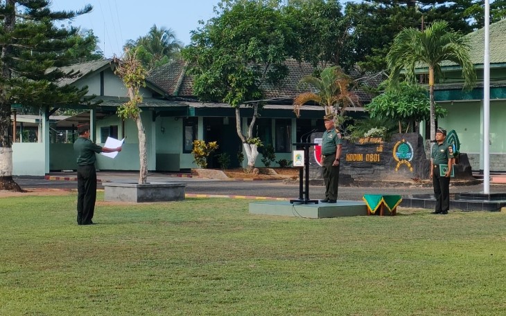  Hari Bela Negara ke 75, Kodim 0801/Pacitan menyelenggarakan upacara, yang berlangsung di lapangan Makodim Jl. Letjen Suprapto No. 42 Pacitan, Selasa (19/12/2023)