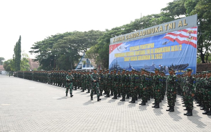 Penutupan pendidikan di Lapangan Kawah Chandradimuka Puslatdiksarmil, Juanda Sidoarjo. Rabu (29/03/2023).