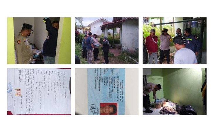 Polsek Dramaga Polres Bogor saat Olah TKP Temu Mayat di Sebuah Rumah Kosong