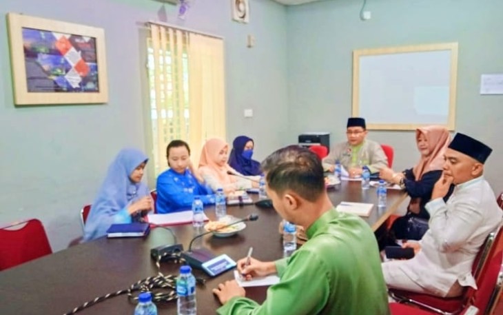 Bappelitbang, Diskominfo dan BPS Kota Tanjungpinang saat Bahas Rencana Kerja Satu Data Indonesia.
