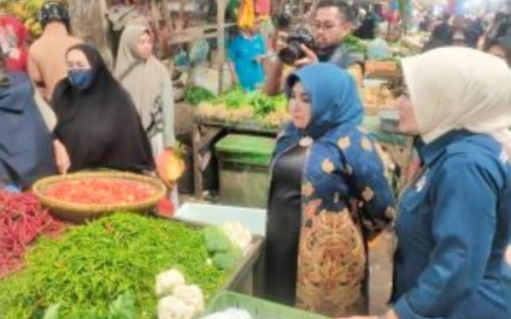 Wali Kota Rahma Pantau Stok dan Harga Bahan Pokok di Pasar Bintan Center 