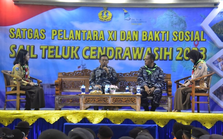Danlantamal VI Beri Pengarahan Kepada Peserta Pelantara-11 di KRI BAC-593