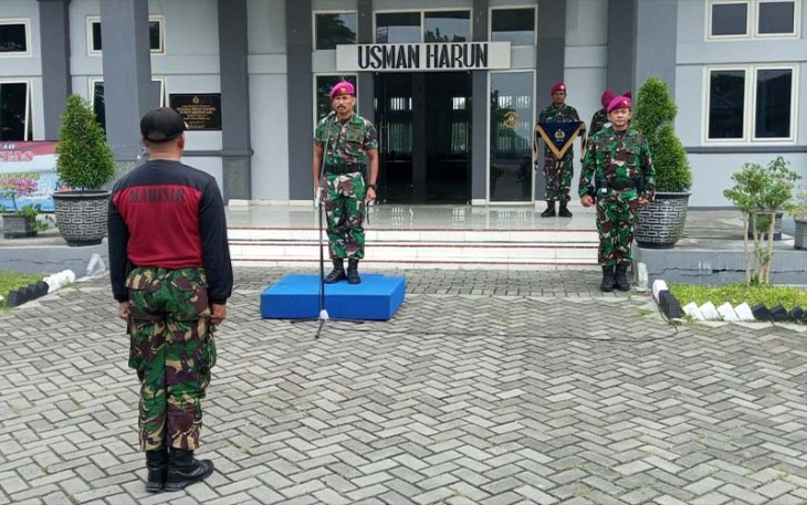 Taruna AAL Tingkat III Korps Marinir saat Awali Lattek Suroyudho