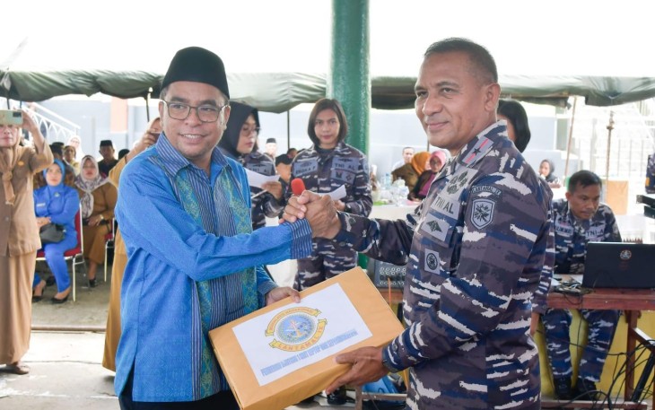 Danlantamal IX saat Hadiri Peresmian Negeri Tial Sebagai Kampung Bahari Nusantara