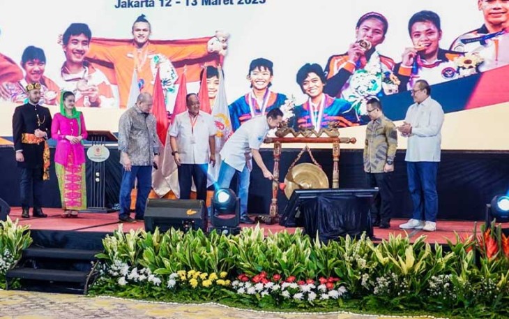 Pembukaan Rakernas KONI Pusat 2023, di Jakarta, Minggu (12/3/23).
