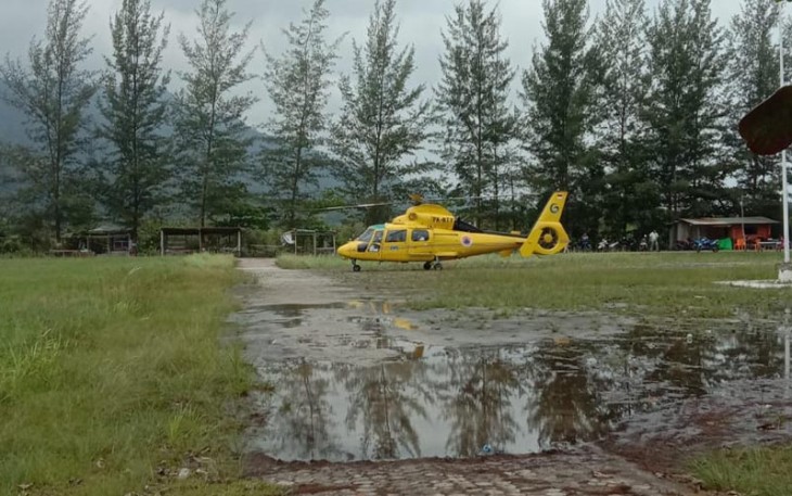 Penanganan Darurat Tanah Longsor Serasan, Natuna