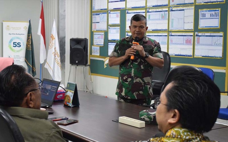 Pangdam I/BB, Mayjen TNI A Daniel Chardin, SE, MSi., saat sambutan.