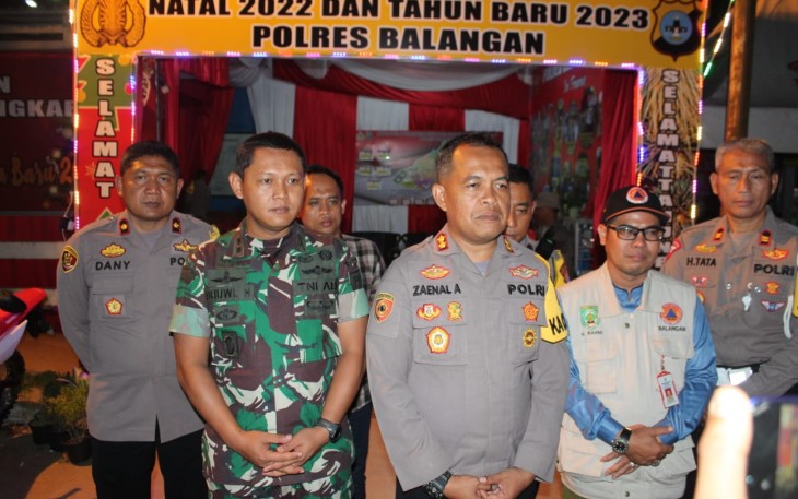 Dandim 1001/HSU-BLG Letkol Inf Dhuwi Hendradjaja saat apel gabungan pengamanan malam tahun baru