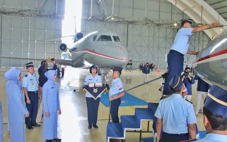 Peresmian Pesawat TNI AU Falcon 7X dan 8X di Lanud Halim PK