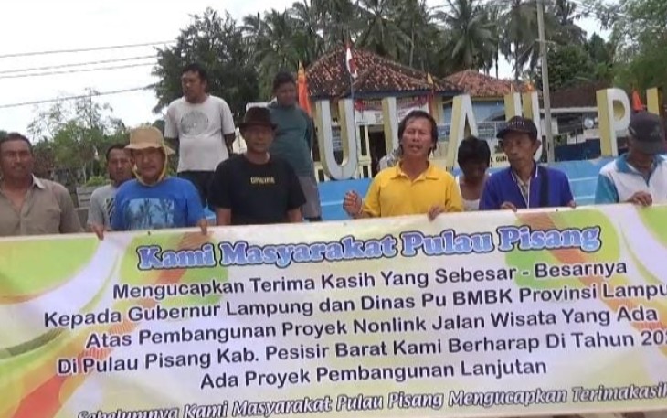 Pemprov Lampung Bangun jalan non link di Dua Pekon Pulau Pisang