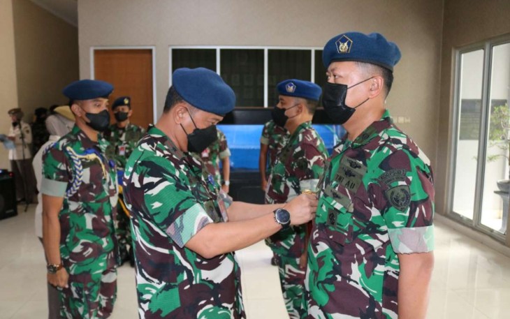 Komandan Kosek IKN Marsma TNI Setiawan saat Sertijab Askomlek Kosek IKN, Senin (9/1)