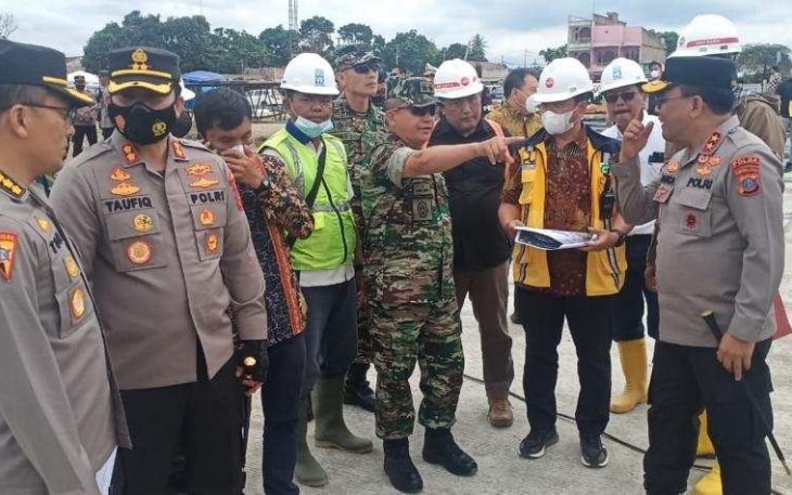 Pangdam I/BB Mayjen TNI Achmad Daniel Chardin saat pengecekan venue F1H20 Danau Toba 