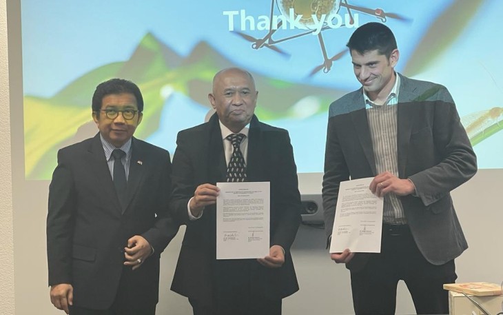 Menteri Teten Masduki saat MoU dengan Fenaco Swiss, Jum'at (20/1)