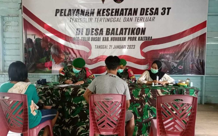 Pelayanan Kesehatan Gratis Satgas Yonif 621/Mtg