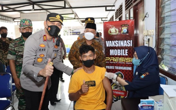 Polres Tulungagung Tekankan Pentingnya Kekebalan Tubuh Dengan Vaksin Boster