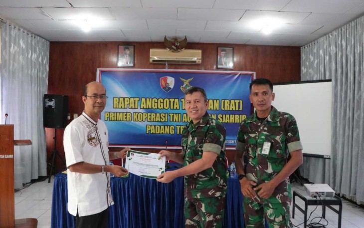 Kadispers Lanud Sutan Sjahrir Letkol Adm Aliyus membuka RAT Primkopau Lanud Sut