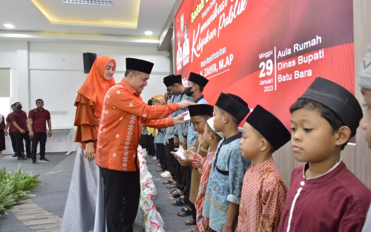 Bupati Batu Bara saat Santuni Anak Yatim