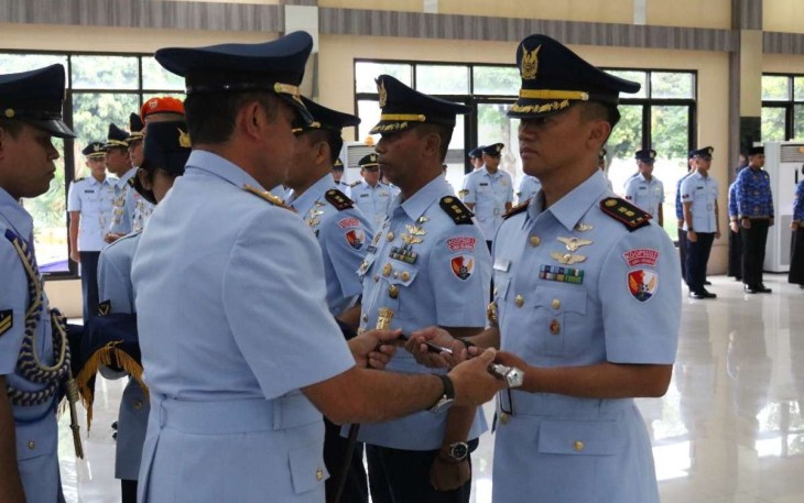 Pangkoopsud I Marsda TNI Bambang Gunarto saat sertijab Danlanud