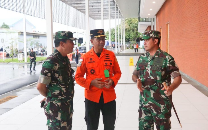 Pangkoopsud I Marsda TNI Bambang Gunarto saat menghadiri pelepasan bantuan kemanusiaan ke Turki 