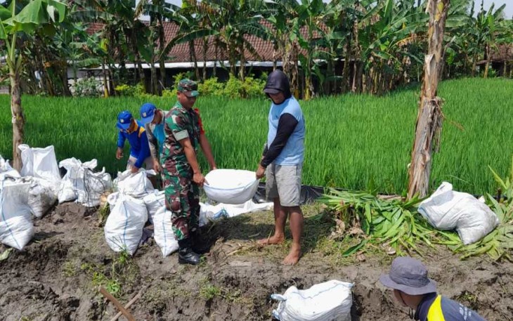 Pembangunan tanggul bersama warga binaan 