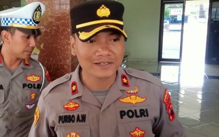 Wakapolres Karanganyar, Kompol Purbo Adjar Waskito, saat memberikan keterangan kepada wartawan di Mapolres setempat, Sabtu (25/2/2023).