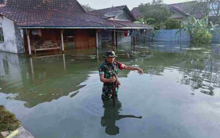 Kondisi banjir di Desa Langgenharjo Margoyoso Pati