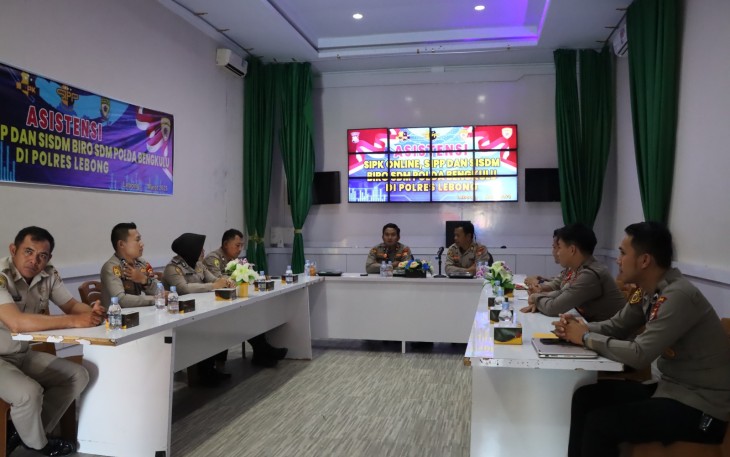 Pastikan Penguasaan Teknologi Dalam Aplikasi , Biro SDM Polda Bengkulu Lakukan Asistensi