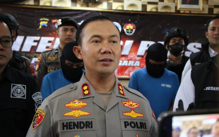 Kapolres Banjarnegara AKBP Hendri Yulianto saat memberikan keterangan pers