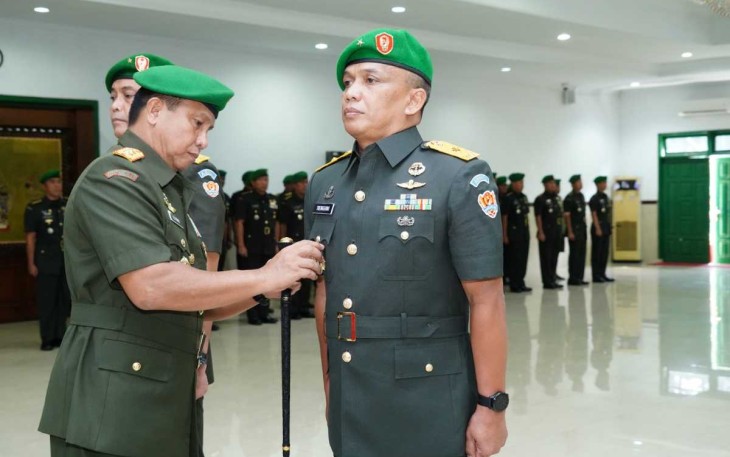 Gubernur Akmil Mayjen TNI Legowo W.R Jatmiko saat sertijab Dirum