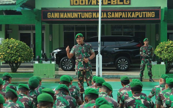 Dandim 1001/HSU-BLG Letkol Inf Dhuwi Hendradjaja saat berikan arahan 