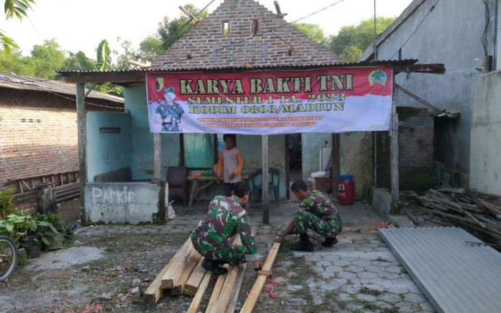Bedah rumah warga di wilayah Kodim Madiun