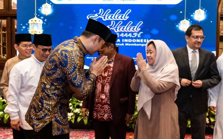 Puan Maharani Ketua DPR RI saat halalbihalal MUI di Hotel Bidakara Jakarta 
