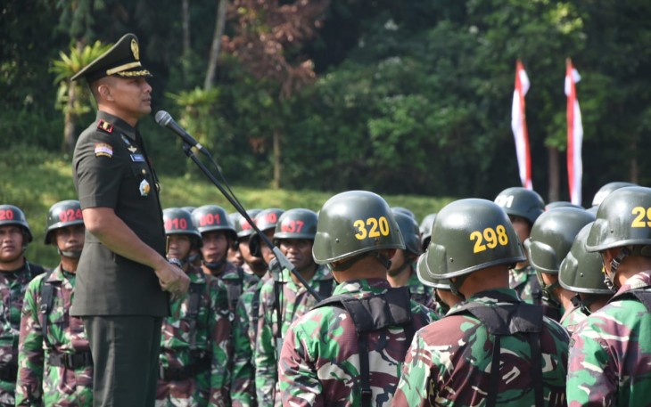 Pgs Danrindam Jaya Kolonel Inf Rudianto saat membuka Dikjurbaif Abit Diktukba TNI AD tahun 2023