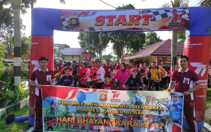 Polres Pagar Alam Gelar Fun Bike 