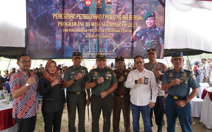 Danrem 071 Wijayakusuma Kolonel Czi Mohammad Andhy Kusuma saat peresmian TNI Manunggal Air di Cilacap 