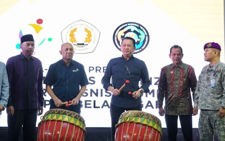 Bamsoet saat membuka Forum Ikatan Bisnis Alumni UPN Veteran Yogyakarta di Jakarta, Sabtu (29/7)