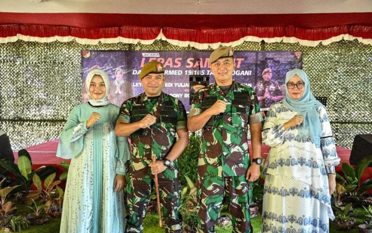 Letkol Arm Edi Yulian Budiargo bersama Mayor Arm Dony Romansyah 