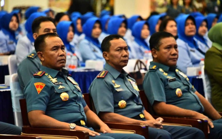 Dankodiklatal Letjen TNI (Mar) Suhartono saat menghadiri Musyawarah Pusat X Jalasenastri Tahun 2023 di Jakarta , Jum'at (4/8)