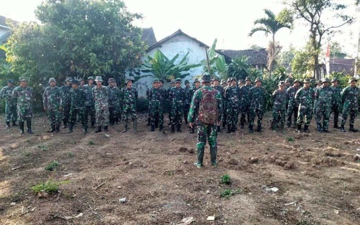 Apel pagi satgas TMMD Kodim Madiun 